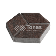 Тротуарная плитка Ромб, клинкер на камне, 6 см