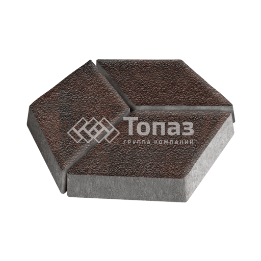 Тротуарная плитка Ромб, клинкер на камне, 6 см