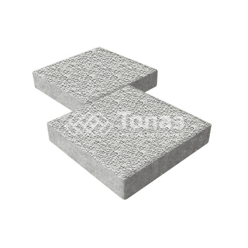 Тротуарная плитка Квадрат 400х400х60, белая с мраморной крошкой