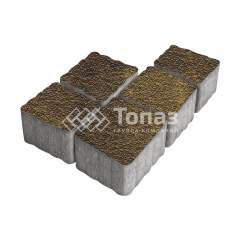 Тротуарная плитка Антик, осень с мраморной крошкой, 4 см