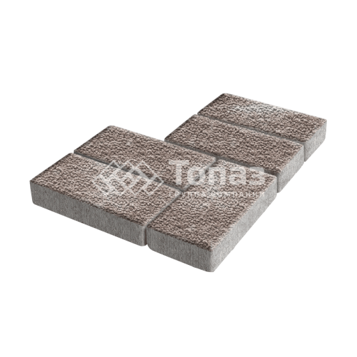 Тротуарная плитка Брусчатка, авантюр с мраморной крошкой, 4 см