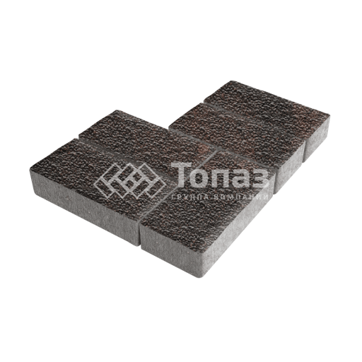 Тротуарная плитка 200х100х100, кармен с мраморной крошкой