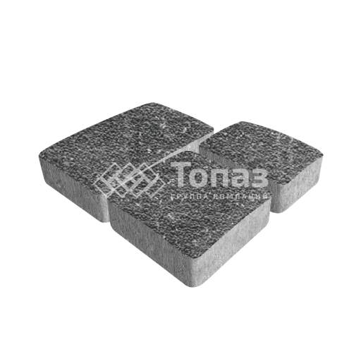 Тротуарная плитка Брук, аляска черная с гранитной крошкой, 6 см