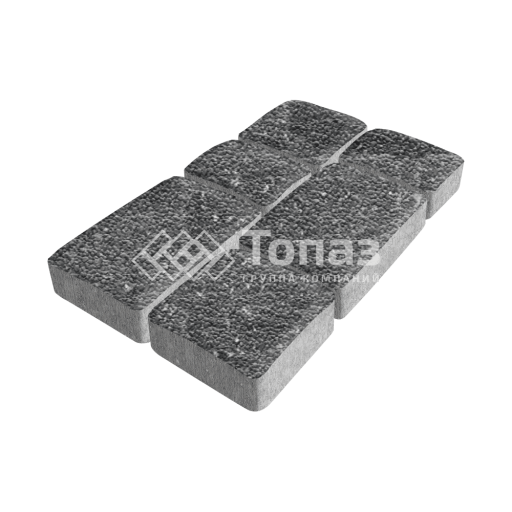 Тротуарная плитка Брук, аляска черная с гранитной крошкой, 6 см