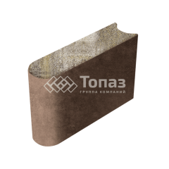 Камень бортовой БРШ 50.20.8, степь, коричневое основание
