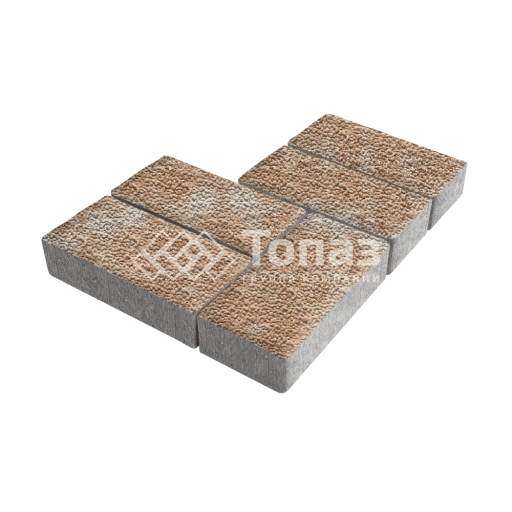 Тротуарная плитка 200х100х100, сансет с гранитной крошкой