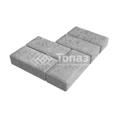 Тротуарная плитка 200х100х40, серо-белая