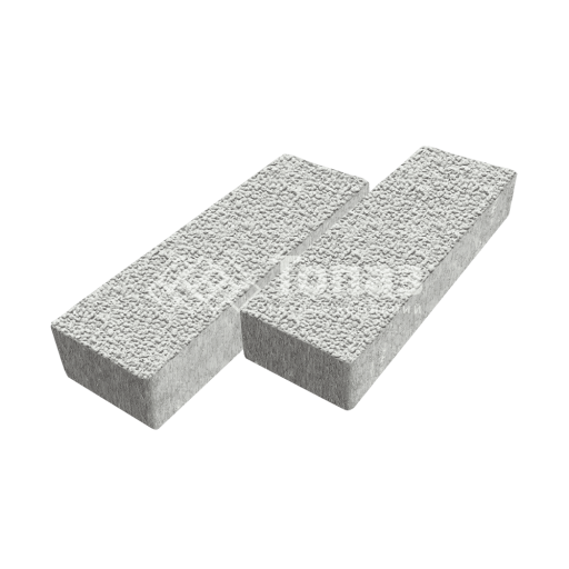 Тротуарная плитка 300х100х60, белая с гранитной крошкой