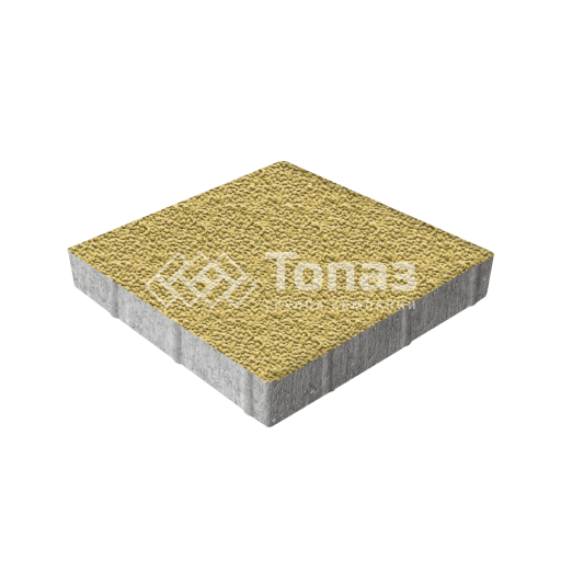 Тротуарная плитка Квадрат 400х400х60, желтая с мраморной крошкой