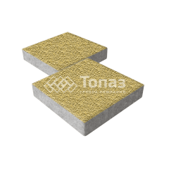 Тротуарная плитка Квадрат 400х400х60, желтая с мраморной крошкой