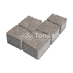 Тротуарная плитка Антик, сахара с мраморной крошкой, 4 см