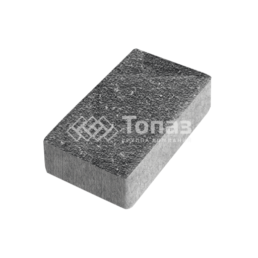 Тротуарная плитка Брусчатка, аляска черная с гранитной крошкой, 8 см