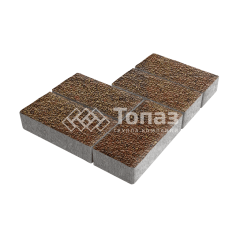 Тротуарная плитка 200х100х60, джафар оранжевый с мраморной крошкой