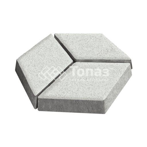 Тротуарная плитка Ромб, белая, 6 см