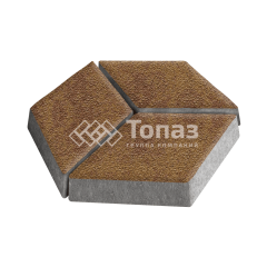 Тротуарная плитка Ромб, листопад на камне, 6 см