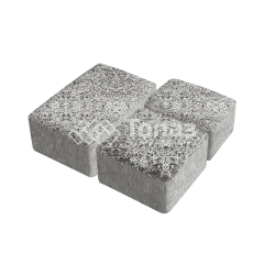 Тротуарная плитка Старый город, аляска белая на камне, 4 см