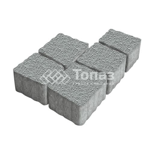 Тротуарная плитка Антик, серая с гранитной крошкой, 4 см