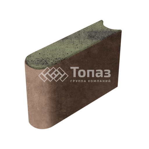 Камень бортовой БРШ 50.20.8, янтарь, коричневое основание