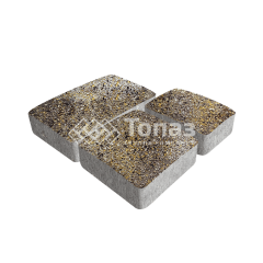 Тротуарная плитка Брук, агат желтый на камне, 4 см