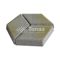 Тротуарная плитка Ромб, меланж на камне, 6 см