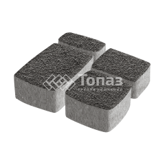 Тротуарная плитка Классико, джафар черный с мраморной крошкой, 4 см