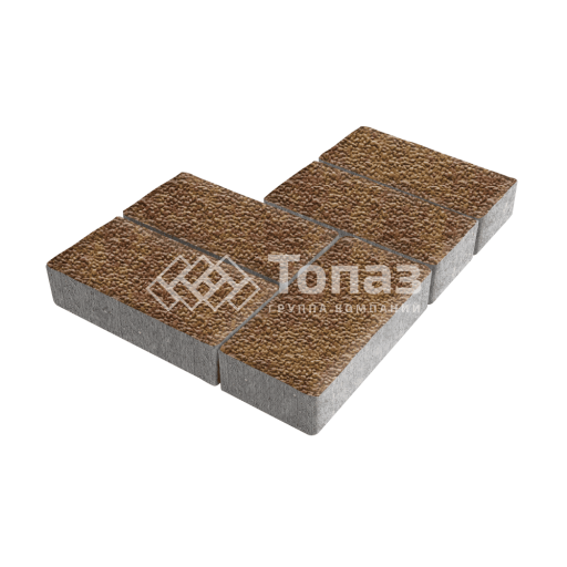 Тротуарная плитка 200х100х100, листопад с мраморной крошкой