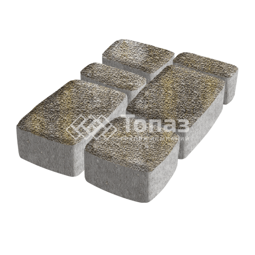 Тротуарная плитка Классико, степь с мраморной крошкой, 6 см