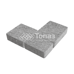 Тротуарная плитка Новый город, серо-белая с гранитной крошкой, 6 см