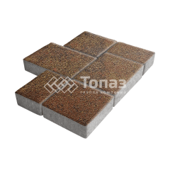 Тротуарная плитка Новый город, джафар оранжевый на камне, 8 см