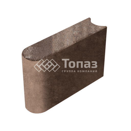 Камень бортовой БРШ 50.20.8, яшма, коричневое основание