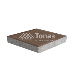 Тротуарная плитка Ромб, коричневая, 6 см