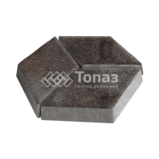 Тротуарная плитка Ромб, мокко на камне, 6 см