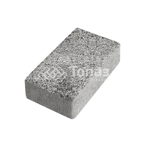 Тротуарная плитка Брусчатка, аляска белая с мраморной крошкой, 4 см