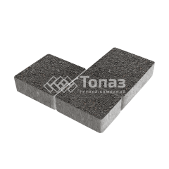 Тротуарная плитка Новый город, джафар черный на камне, 8 см