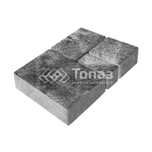 Тротуарная плитка Мюнхен, черно-белая с гранитной крошкой, 4 см