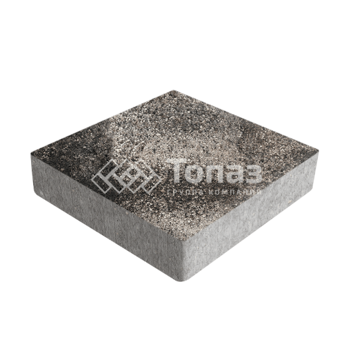 Тротуарная плитка Квадрат 200х200х40, агат коричневый