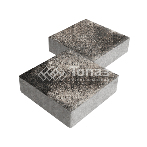 Тротуарная плитка Квадрат 200х200х40, агат коричневый