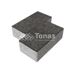 Тротуарная плитка 240х120х70, джафар черный на камне