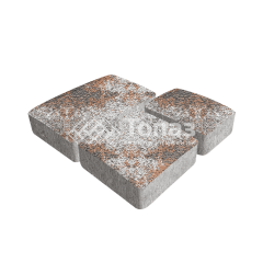 Тротуарная плитка Брук, агат оранжевый на камне, 4 см