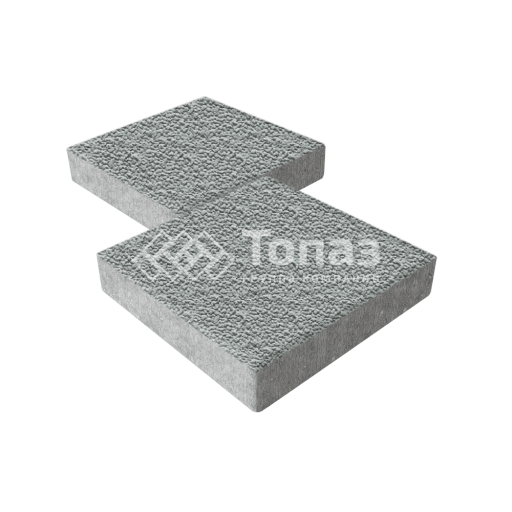 Тротуарная плитка Квадрат 400х400х60, серая с мраморной крошкой