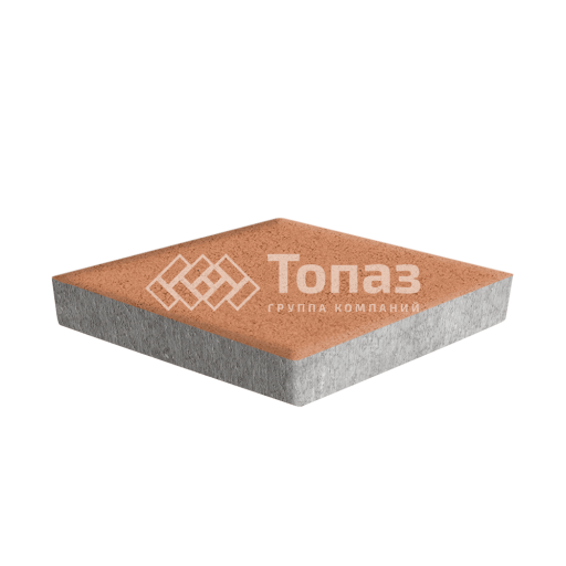 Тротуарная плитка Ромб, оранжевая, 6 см