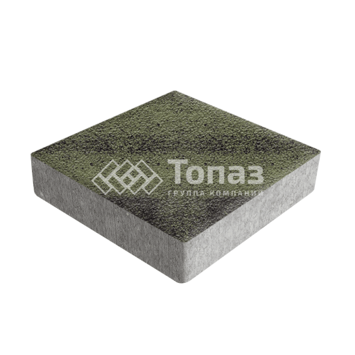 Тротуарная плитка Квадрат 200х200х40, янтарь на камне