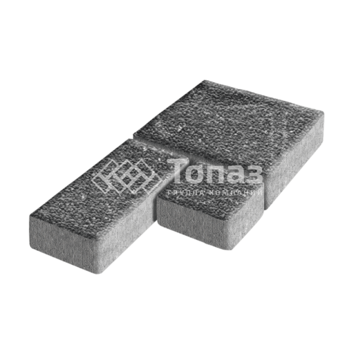 Тротуарная плитка Рубико, аляска черная с гранитной крошкой, 4 см