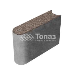 Камень бортовой БРШ 50.20.8, коричневый с мраморной крошкой