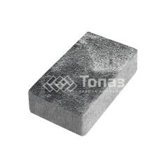 Тротуарная плитка Брусчатка, черно-белая с гранитной крошкой, 10 см