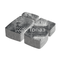 Тротуарная плитка Классико, черно-белая, 4 см