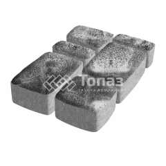 Тротуарная плитка Классико, черно-белая, 4 см