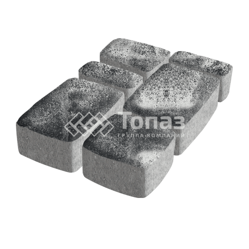 Тротуарная плитка Классико, черно-белая, 4 см