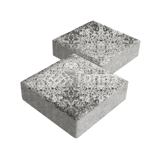 Тротуарная плитка Квадрат 200х200х40, аляска белая