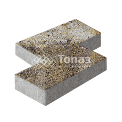 Тротуарная плитка 600х300х60, агат желтый на камне